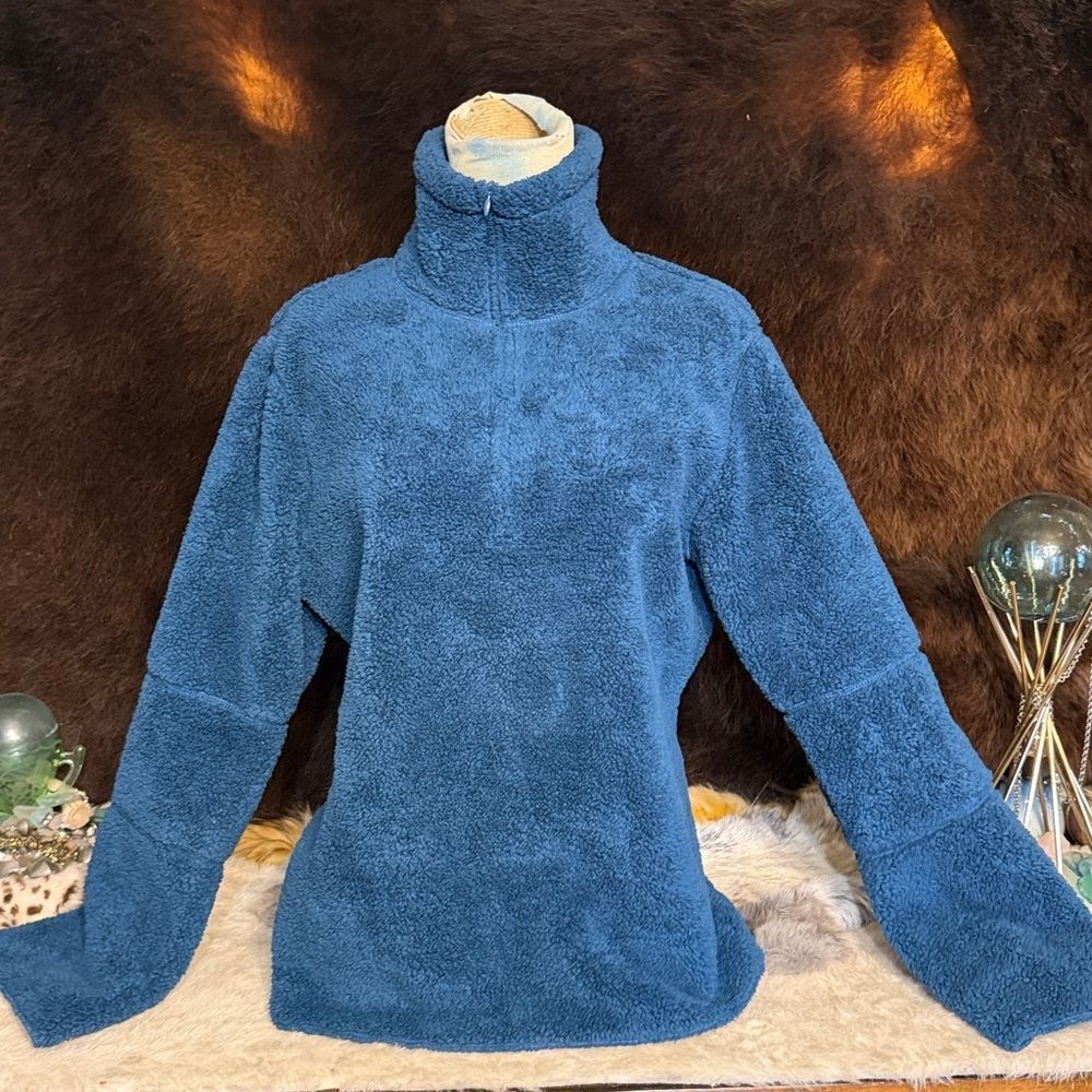 Cozy deep teal Fleece Pullover M (4900A)